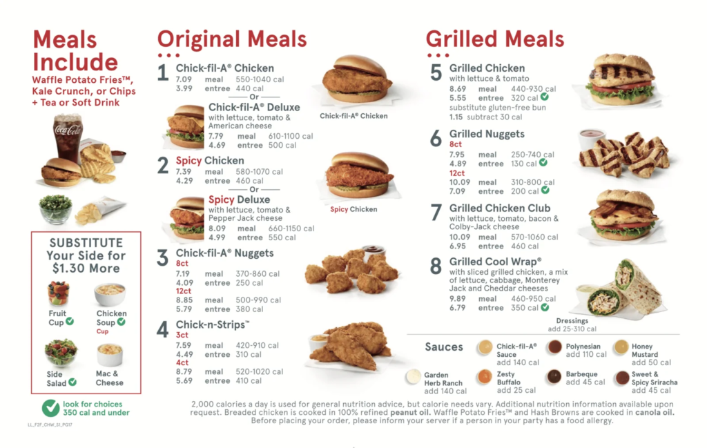 Exploring the Chick-fil-A Menu: A Guide to Your Favorite Fast Food Choices chick fil a menu